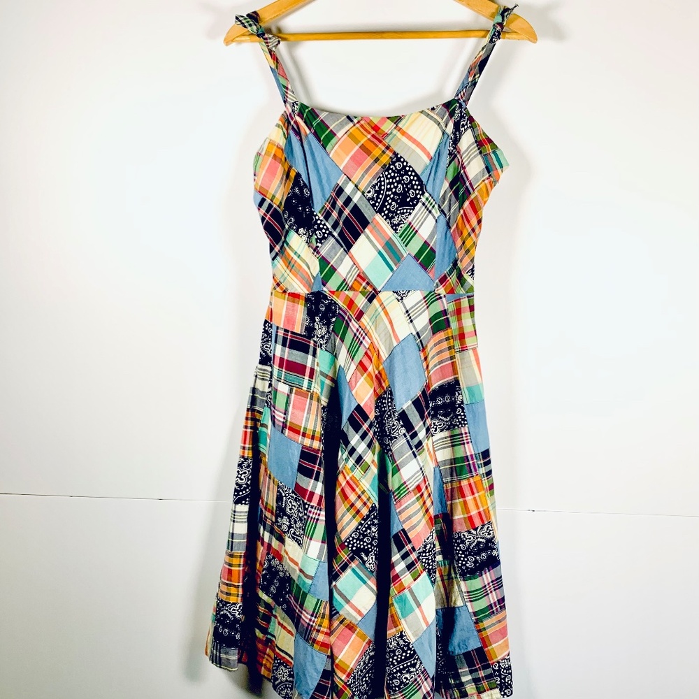 American Living Multicolor Patchwork Asymmetrical Sundress